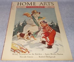 Home Arts Needlecraft Magazine Cover Art January 1937 H Hoecker Cover - £6.92 GBP