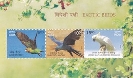 India 2016 MNH - Exotic Birds - Minisheet Green - $1.00