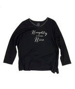Catherines Naughty is the New Nice Black Sleep Shirt Nightshirt US size 2X - $18.80