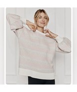 Summersalt The Coziest Cashmere Blend Soft Stripe Sweater Size Medium - $39.59