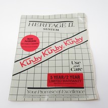 Kirby Heritage II Vacuum Original Use and Care Guide Manual  1984 - £7.33 GBP