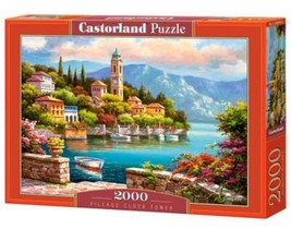 2000 Piece Jigsaw Puzzle, Village Clock Tower, Dolomites, Italy, Idyllic - $1,185.79 MXN
