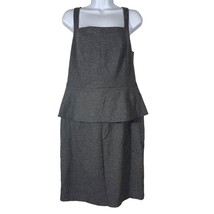 Banana Republic Womens Sleeveless Peplum Dress Size 10 Gray Wool Blend - £17.98 GBP