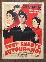 *Pierre Gout&#39;s TOUT CHANTE AUTOUR DE MOI (1954) French Poster Marcel Mou... - £119.90 GBP