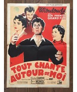 *Pierre Gout&#39;s TOUT CHANTE AUTOUR DE MOI (1954) French Poster Marcel Mou... - £118.52 GBP