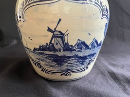 Antique DELFT- Holland tobacco jar. Marked bottom - $118.78