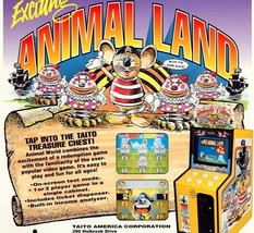 Animal Land Arcade Flyer Original Vintage Video Novelty Game Vintage Retro Art - £11.59 GBP