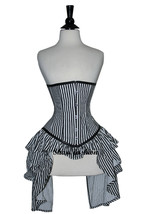 BLACK&amp;WHITE  Steampunk Sexy Satin Fairy Corset - £63.38 GBP