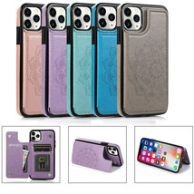 K7) Leather Wallet Flip Magnetic Back Cover Case For Apple I Phone - £43.96 GBP