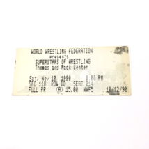 WWF Super Stars of Wrestling Ticket Stub 11/10/1990 Las Vegas Thomas and Mack - £25.97 GBP
