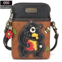 BLACK BEAR CELLPHONE CROSSBODY PURSE BAG HONEY BEE CHALA - $728.80 MXN