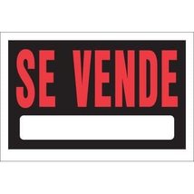 Hillman 839960 Se Vende Spanish Sign with Space for Fill in, Black and R... - $15.96