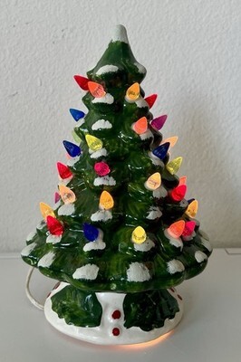 Vtg THE THOMAS COMPANY ELECTRIFIED CERAMIC Decorative CHRISTMAS TREE Missing 1 Item image 5