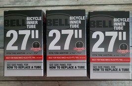 Three (3) Bell 27&quot; x 1 1/8 - 1 1/4 Standard Valve Bicycle Inner Tubes Fi... - $26.18