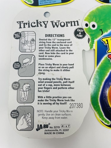 Lot of 4 Tricky Worm Wacky Worm Toy Squirmy Squirmies Item image 2