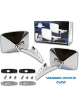 73-91 Chevy Truck Chrome Outside Rectangle Square Rear View Door Mirrors... - $115.18 CAD