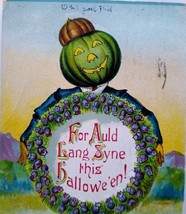 Halloween Green Face Goblin Gottschalk Dreyfuss &amp; Davis Postcard Germany 1909 - £43.98 GBP