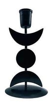 Triple Moon Iron Taper Candle Holder, 7-Inch Triple-Moon Design - $859.18 MXN