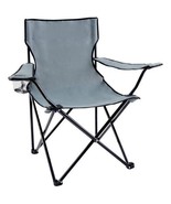 Portable Folding Grey Camping Chair, Large - £40.38 GBP