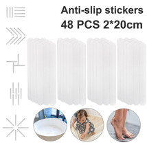 48Pcs Anti Skid Floor Stair Safety Tread Non Slip Strips Bathtub Shower Stickers - £17.57 GBP