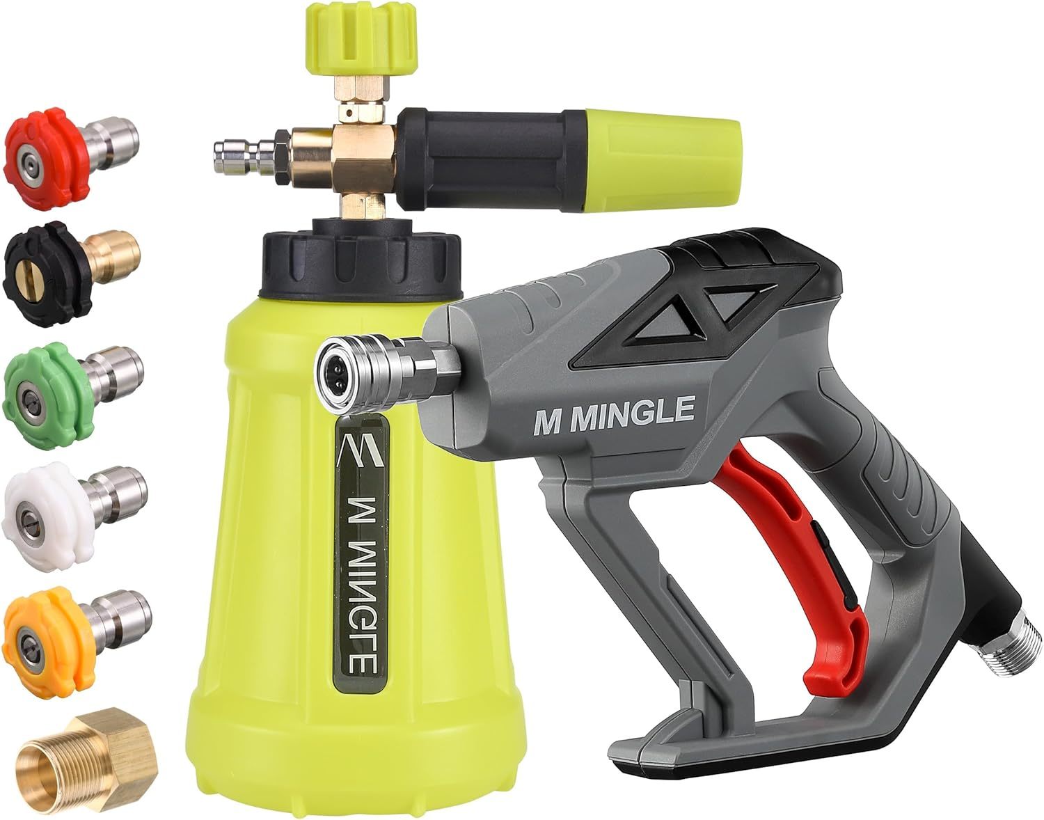 M Mingle High Pressure Washer Gun Snow Foam Lance, 4000 Psi Cannon Foam,... - $51.99