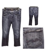 7 For All Mankind High Waist Bootcut Dark Rinse Jeans Size 28 002738 USA - £29.07 GBP