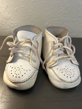Vintage STRIDE RITE Baby White Leather Shoes  size 2 - £9.03 GBP