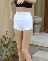 Maaji High-Waisted Textured Yoga Shorts (Agility High Rise Short) white, XS, NWT - £28.03 GBP