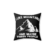 Personalized Faux Suede Throw Pillow with Mountain Graphic, Perfect for Adventur - £24.24 GBP+