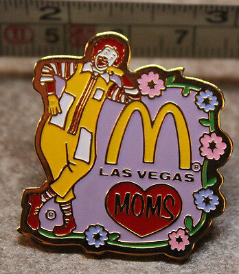 Primary image for McDonalds Las Vegas Moms Ronald Heart Flowers Collectible Pinback Pin Button
