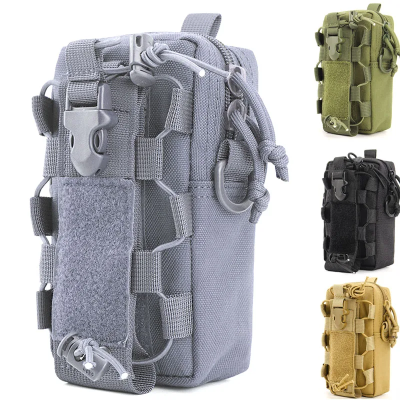 Men Outdoor Waist Bag Tactical Bottle Pouch Belt Small Pocket Military Hunting - £15.23 GBP+