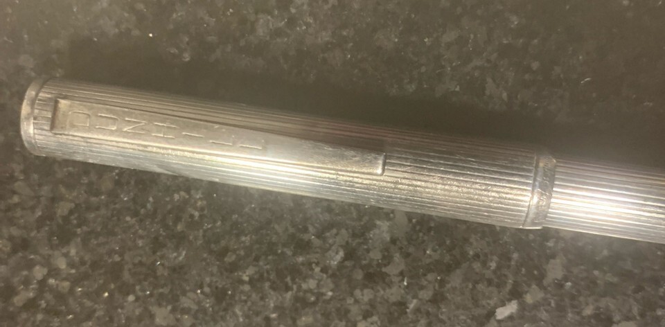 Vintage Alfred Dunhill Sterling Silver Pinstripe Ballpoint Pen Blue Ink *READ* Item image 2