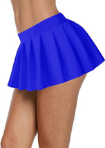 Women Sexy Stretchy Elastic Waist Pleated Ruffle Mini Skirt for Schoolgirl Outfi - £27.96 GBP