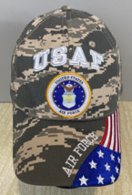 RARE USAF United States Air Force USA Flag Digital ACU Camo Embroidered ... - $139.32