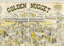 Golden Nugget Gambling Hall Placemat 2nd &amp; Fremont Las Vegas Nevada - $11.88