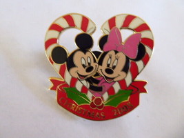 Disney Trading Pins 42418 Disney Mall - Mickey &amp; Minnie in Christmas Candy Cane  - £26.30 GBP