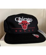 Vintage 90s Chicago Bulls Split Ballcap Embroidered Front And Back Clean - $15.47