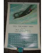 1974 Advertising  Calendar -Cal Hobby Distributors   Alhambra Cal  Airpl... - $9.98