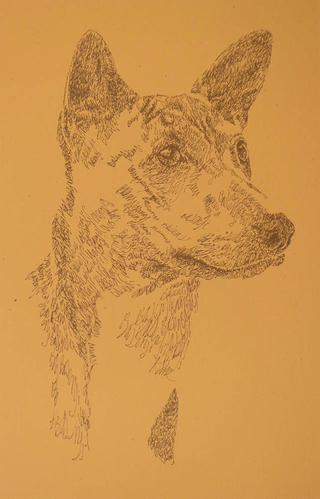 Basenji Dog Breed Art Signed Print #33 Stephen Kline adds your dogs name free.