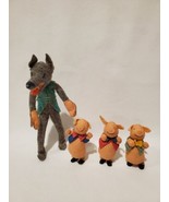 Vintage BAPS Edith Von Arps 3 Little Pigs &amp; Big Bad Wolf Dolls Made In G... - £194.75 GBP