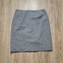 Alex Marie Petite Gray Knee Length Straight Office Skirt Sz 10P Lined - £17.62 GBP