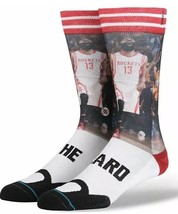 Houston Rockets James Harden Beard Stance Socks NBA Large 9-12 Men’s Cre... - $9.89