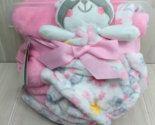 Le bebe Regent baby plush racoon security blanket lovey pink blanket set... - $31.18