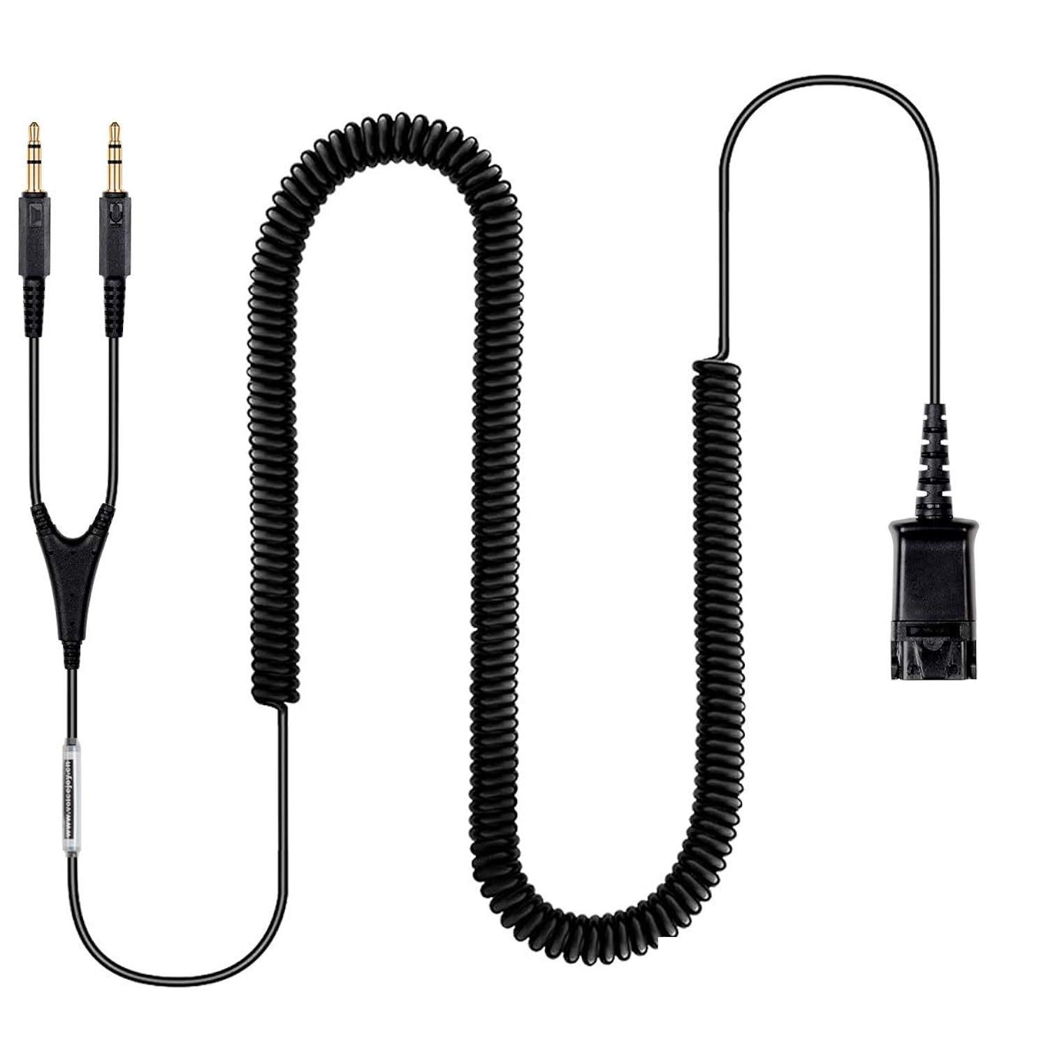 Gold-Plated Headset Qd To 3.5Mm Quick Disconnect Cable For Plantronics Headsets, - $25.99