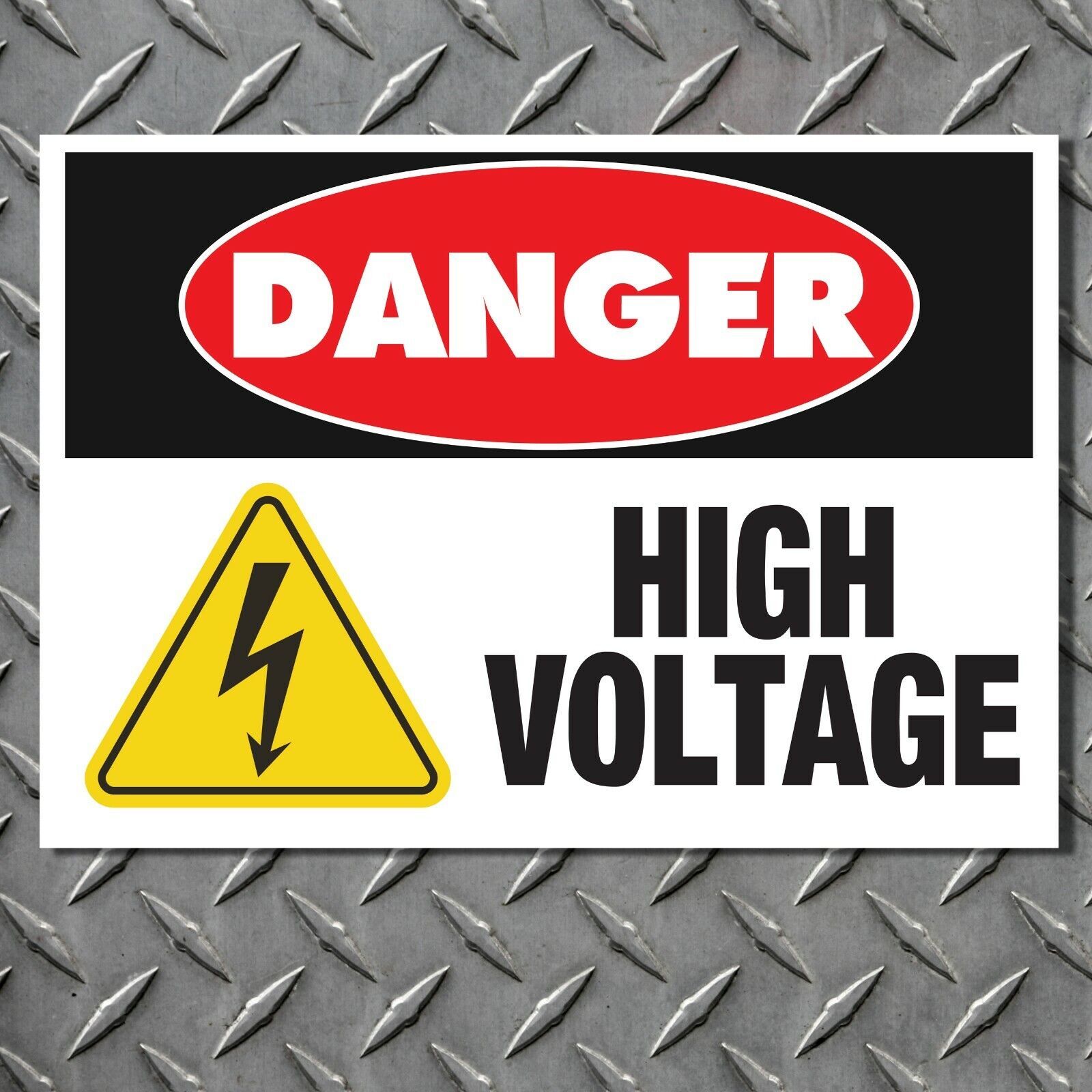 Danger High Voltage Sticker Safety OSHA Thick High Quality 6 mil Vinyl D... - $1.24+