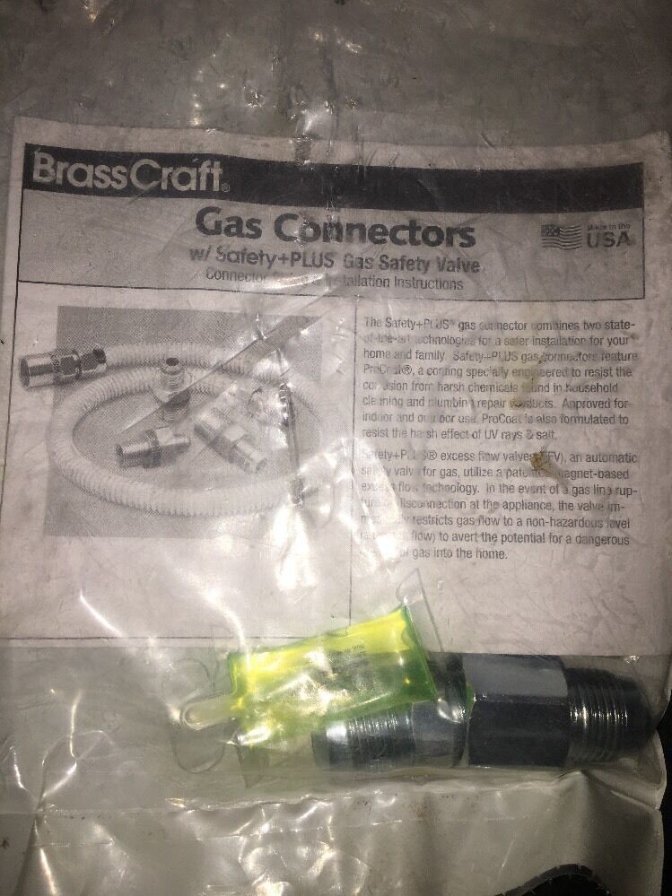 Brasscraft Gas Connectors W/ Safety Plus Gas Safety Valve - $54.45