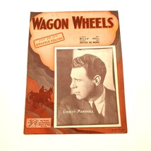 Vintage Sheet Music Wagon Wheels 1934 Voice Piano Ukulele Hill De Rose Western - £8.79 GBP