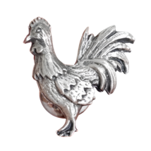 Pin de gallo peltre insignia pequeño pin pájaro aves gallo insignia broc... - $8.57