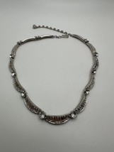 Vintage Trifari Alfred Philippe Silver Princess Necklace 14”-16.25” Excellent - £158.27 GBP