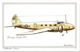 Vintage 1973 Postcard Boeing Model 247 Drawing by Johns-Byrne Co - £5.47 GBP